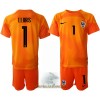 Officiële Voetbalshirt + Korte Broek Doelman Frankrijk Hugo Lloris 1 Thuis WK 2022 - Kids